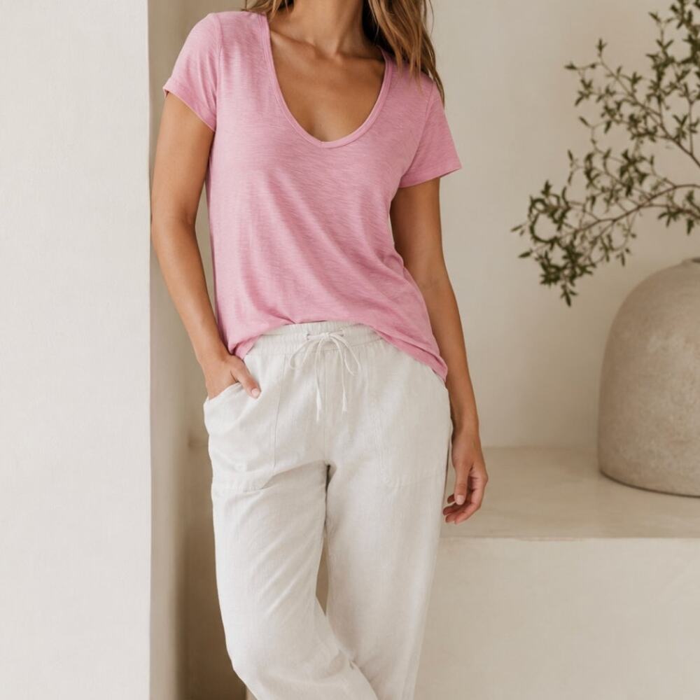 Standard James Perse Estilo Tee Slub Scoop Neck Short Sleeve Minimalist NWOT M